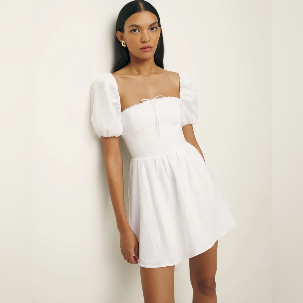 NWOT Reformation Malvina Linen Mini Dress Size 12